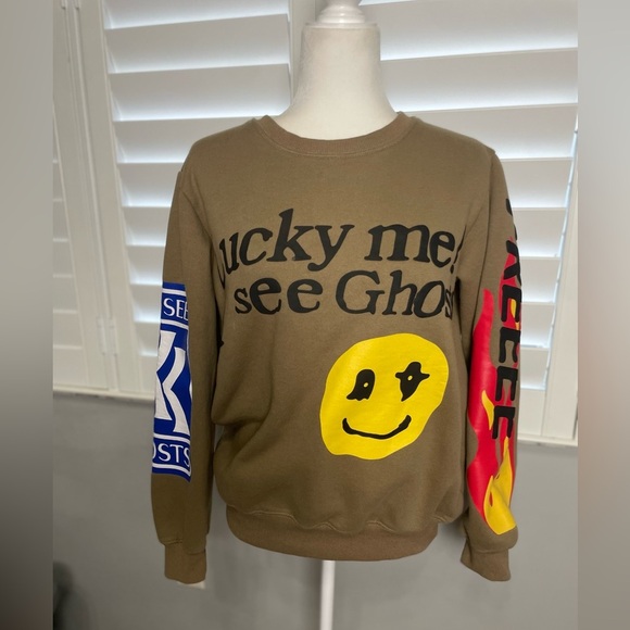 Camp Flog Gnaw Sweatshirt Adult L Lucky Me I See Ghosts Kid Cudi Nov 11 Kanye - Picture 1 of 16
